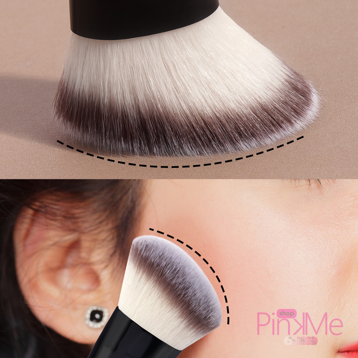 MAANGE Kit 5 Pinceaux De Maquillage à Double Embout Avec Trousse MAANGE Kit 5 Pinceaux De Maquillage à Double Embout Avec Trousse