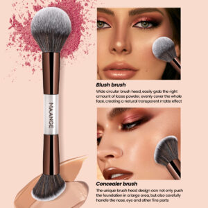 MAANGE Kit 7 Pinceaux De Maquillage à Double Embout Avec Trousse MAANGE Kit 7 Pinceaux De Maquillage à Double Embout Avec Trousse