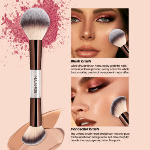 MAANGE Kit 7 Pinceaux De Maquillage à Double Embout Avec Trousse MAANGE Kit 7 Pinceaux De Maquillage à Double Embout Avec Trousse