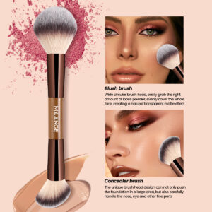 MAANGE Kit 7 Pinceaux De Maquillage à Double Embout Avec Trousse MAANGE Kit 7 Pinceaux De Maquillage à Double Embout Avec Trousse