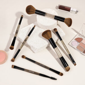 MAANGE Kit 7 Pinceaux De Maquillage à Double Embout Avec Trousse MAANGE Kit 7 Pinceaux De Maquillage à Double Embout Avec Trousse