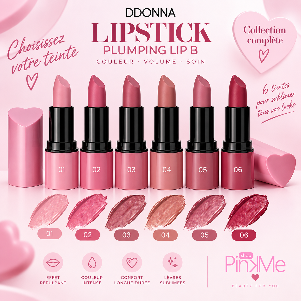DDONNA Lipstick Plumping Lip B – Rouge à Lèvres Mat Repulpant Audacieux 4 DDONNA Lipstick Plumping Lip B – Rouge à Lèvres Mat Repulpant Audacieux – Image 5