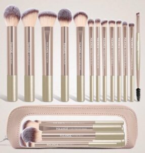 MAANGE Trousse Pour Pinceaux De Maquillage avec Fenêtre Transparente