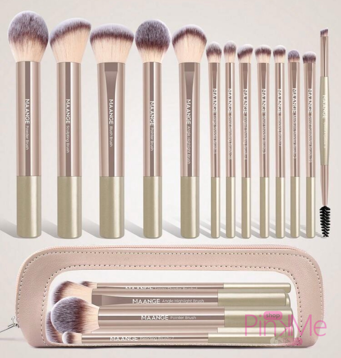 MAANGE Trousse Pour Pinceaux De Maquillage avec Fenêtre Transparente