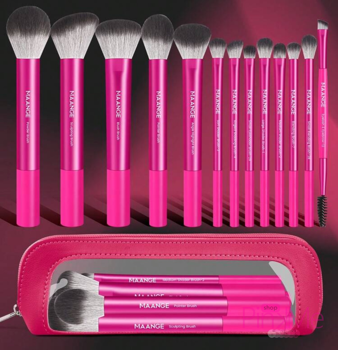 MAANGE Trousse Pour Pinceaux De Maquillage avec Fenêtre Transparente