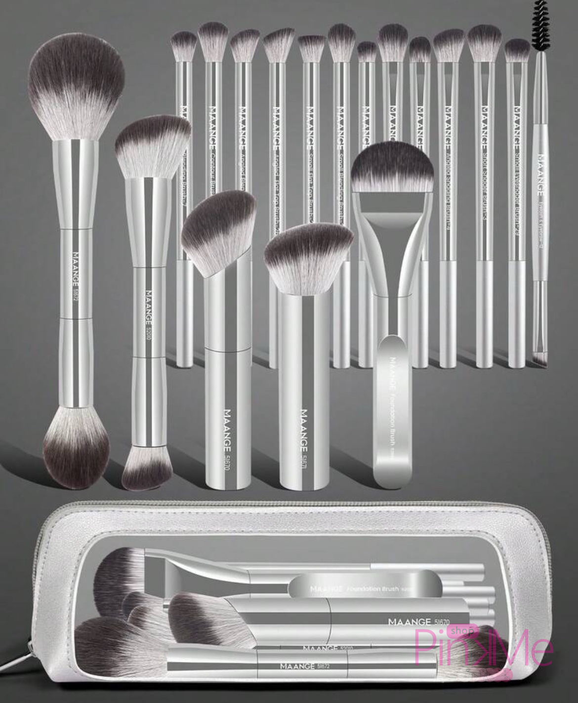 MAANGE Trousse Pour Pinceaux De Maquillage avec Fenêtre Transparente