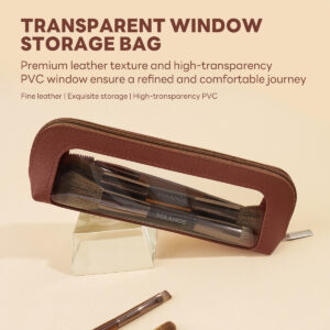 MAANGE Trousse Pour Pinceaux De Maquillage avec Fenêtre Transparente
