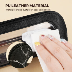 MAANGE Trousse Pour Pinceaux De Maquillage avec Fenêtre Transparente