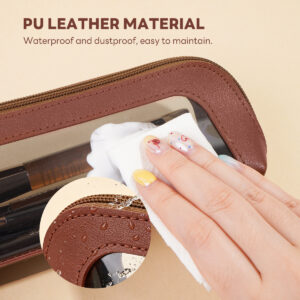 MAANGE Trousse Pour Pinceaux De Maquillage avec Fenêtre Transparente