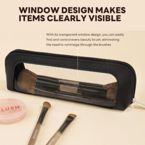 MAANGE Trousse Pour Pinceaux De Maquillage avec Fenêtre Transparente