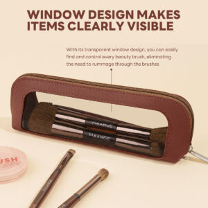 MAANGE Trousse Pour Pinceaux De Maquillage avec Fenêtre Transparente