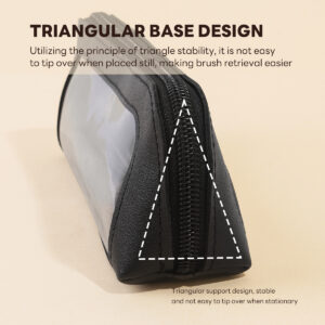 MAANGE Trousse Pour Pinceaux De Maquillage avec Fenêtre Transparente