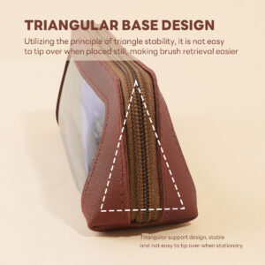 MAANGE Trousse Pour Pinceaux De Maquillage avec Fenêtre Transparente