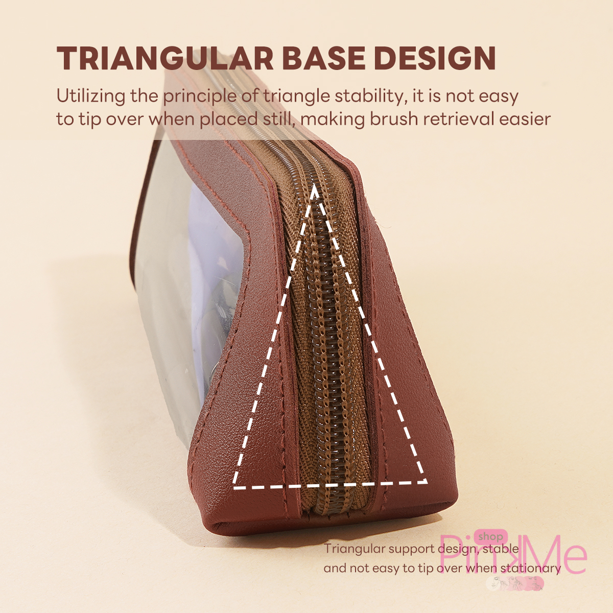 MAANGE Trousse Pour Pinceaux De Maquillage avec Fenêtre Transparente