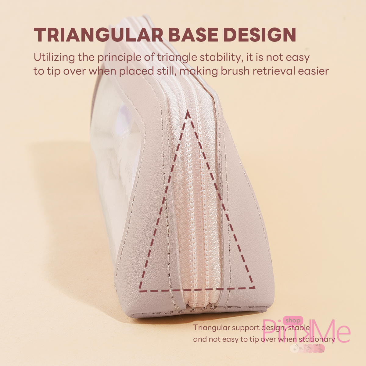 MAANGE Trousse Pour Pinceaux De Maquillage avec Fenêtre Transparente